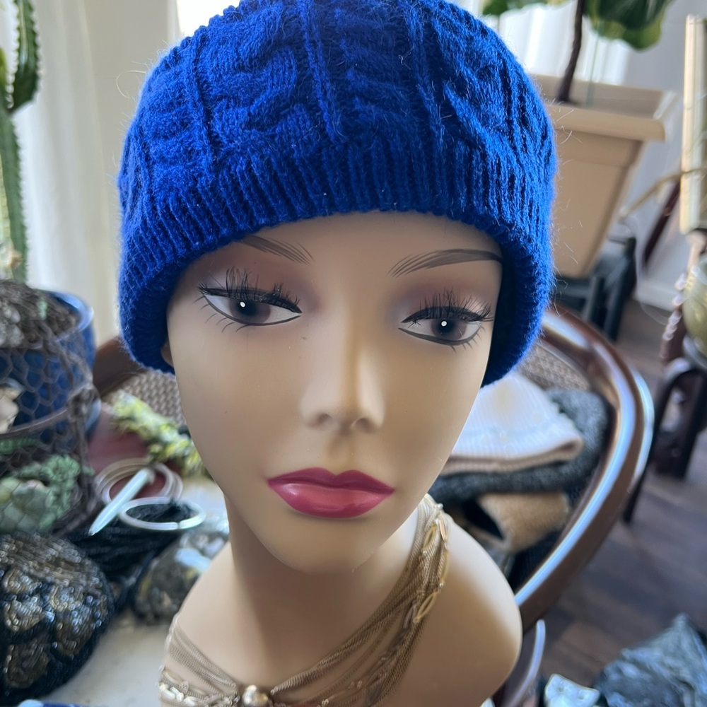 Blue Knit Beanie